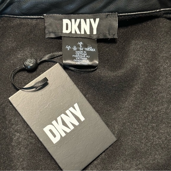 NWT DKNY Faux Leather Dress - Picture 6 of 8